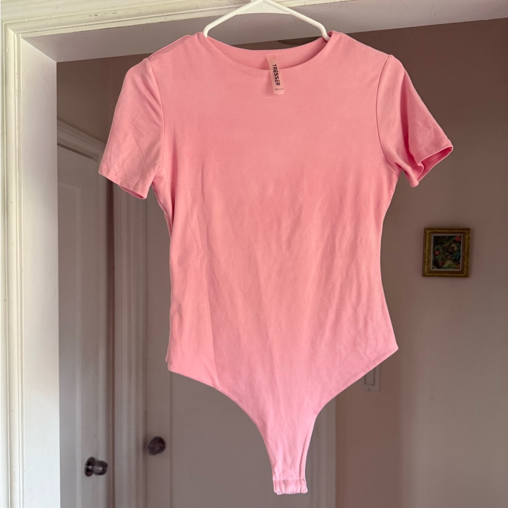 Tresser pink bodysuit top size small
